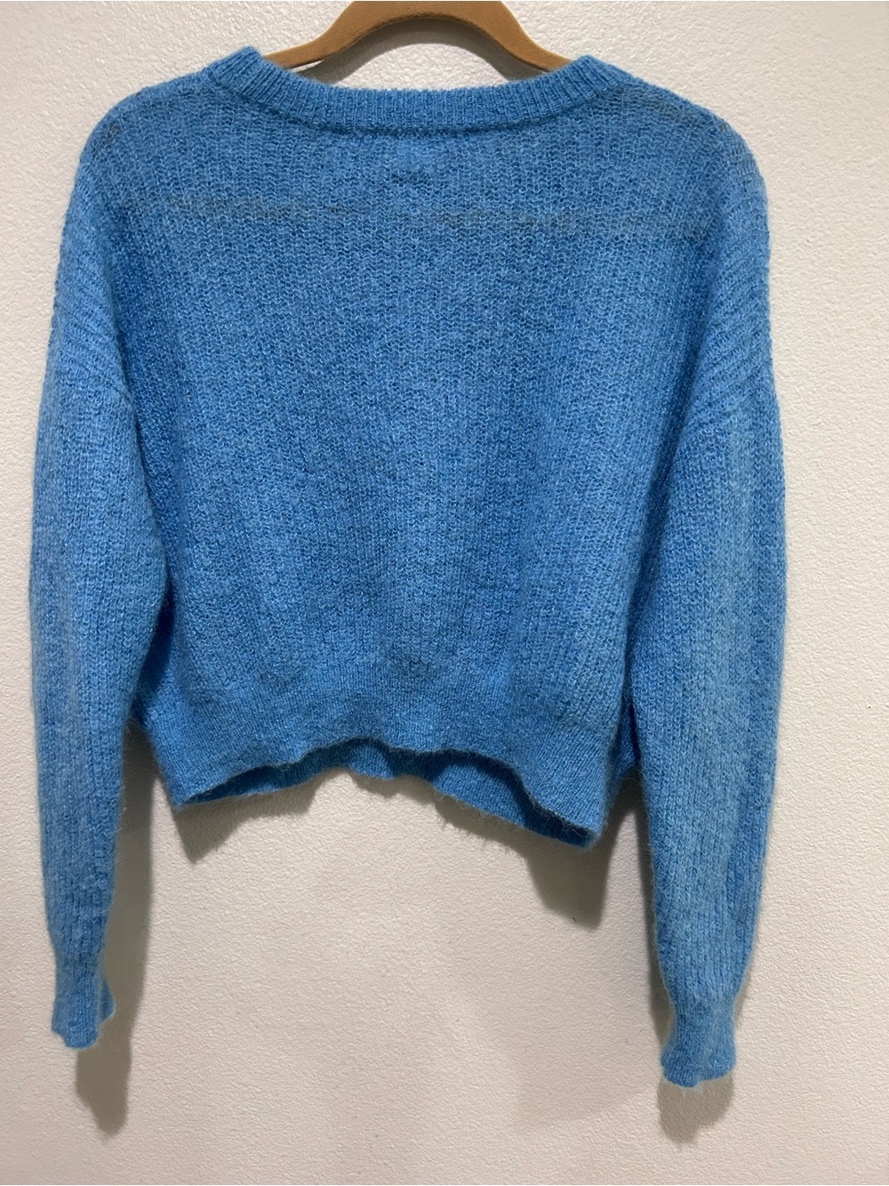 Veronica Beard Blue Melinda crew neck sweater alpaca super-kid mohair - Picture 5 of 7